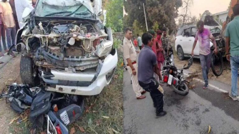 CG ACCIDENT BREAKING: तेज रफ्तार फॉर्च्यूनर ने बाइक सवार युवकों को रौंदा, दो की मौके पर मौत, गाड़ी की उड़ी धज्जियां